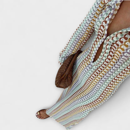 Robe Maxi V-Neck Elina pour les Escapades d'Été