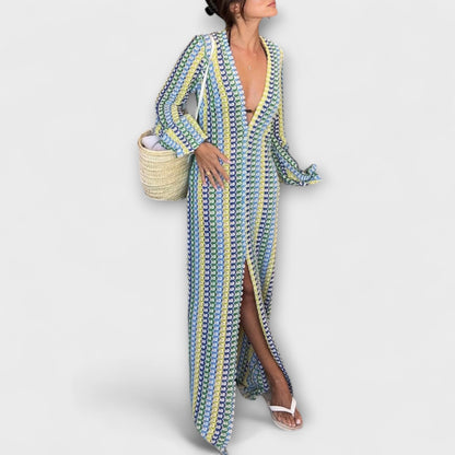 Robe Maxi V-Neck Elina pour les Escapades d'Été