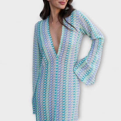 Robe Maxi V-Neck Elina pour les Escapades d'Été