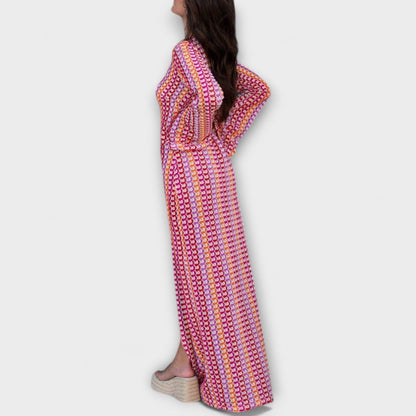 Robe Maxi V-Neck Elina pour les Escapades d'Été