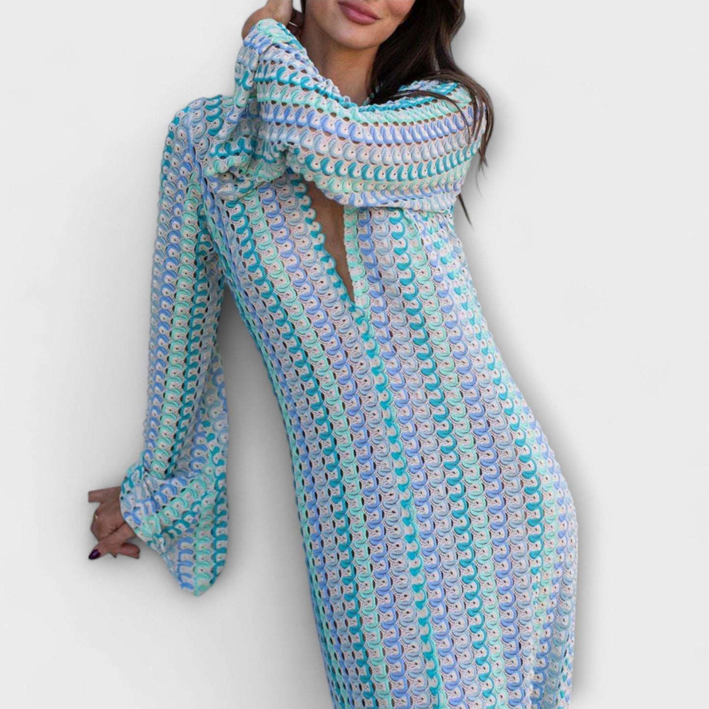 Robe Maxi V-Neck Elina pour les Escapades d'Été