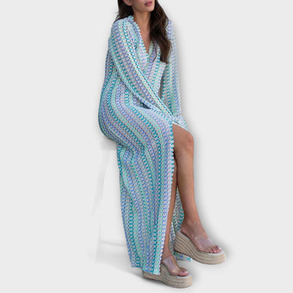 Robe Maxi V-Neck Elina pour les Escapades d'Été