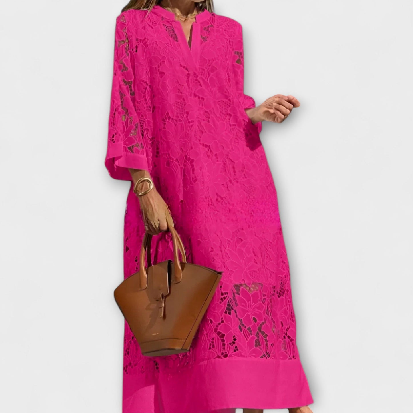 Robe brodée florale Valmere Dahlia pour occasions spéciales