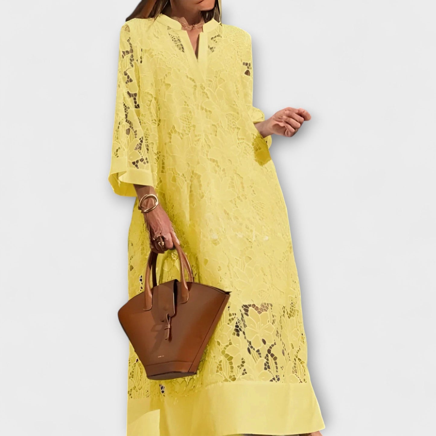 Robe brodée florale Valmere Dahlia pour occasions spéciales