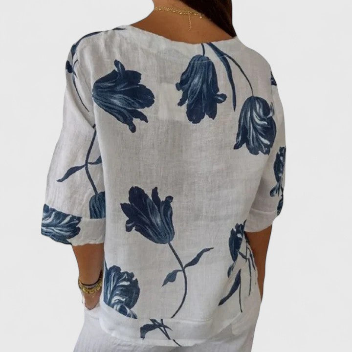 Isabel | Blouse Chic à Motif Floral pour Occasions Spéciales