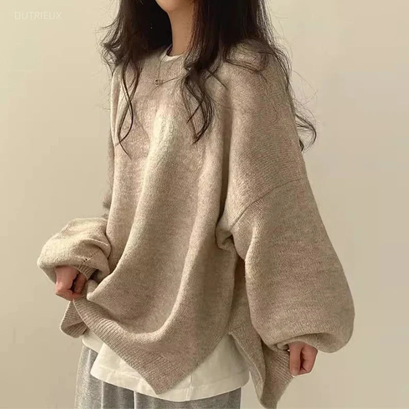 Pull en Tricot Oversize Confortable pour Toutes les Saisons