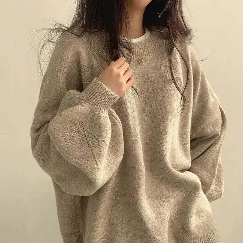Pull en Tricot Oversize Confortable pour Toutes les Saisons