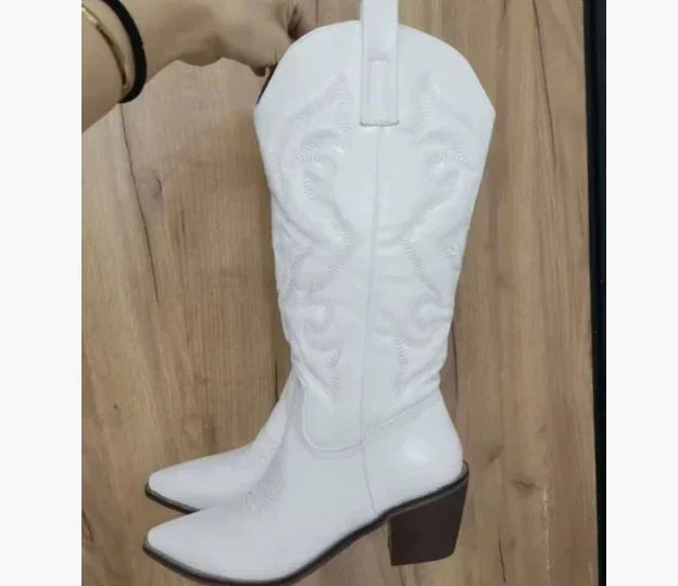 Joanna | Bottes à talons hautes en cuir pour femmes, hauteur genou