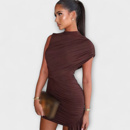 Robe Maxi Col Roulé Chic pour Occasions Élégantes