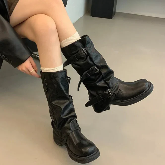 Charlotte - Bottes de mode rétro jusqu'au genou pour toutes les occasions