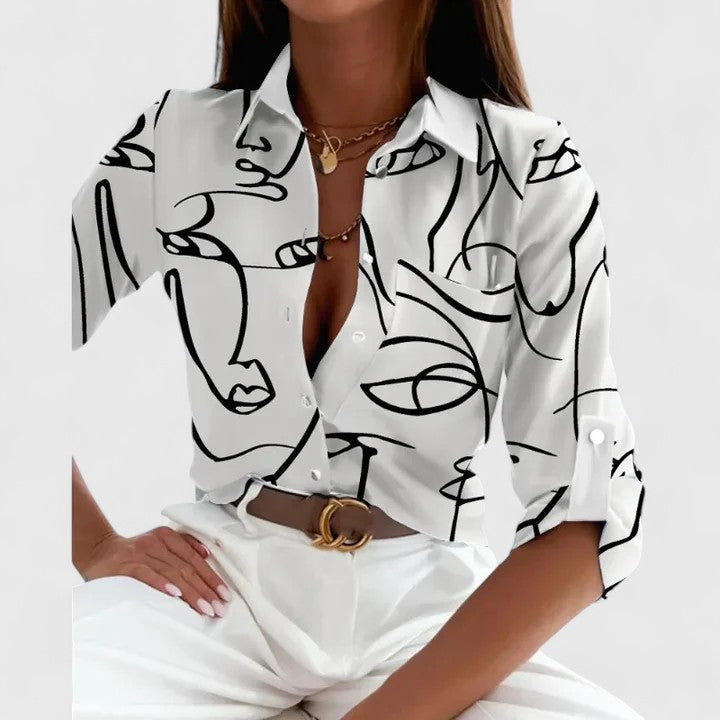 Lisette | Blouse Chic à Manches Longues pour Toutes les Occasions