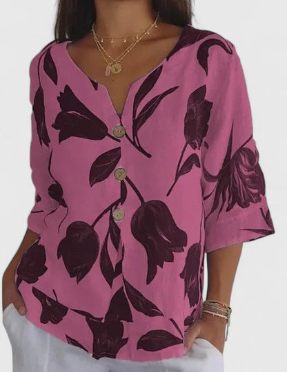 Isabel | Blouse Chic à Motif Floral pour Occasions Spéciales