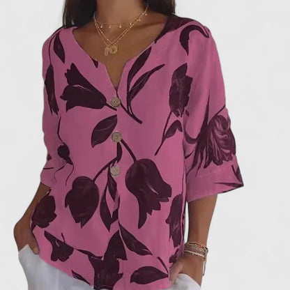 Isabel | Blouse Chic à Motif Floral pour Occasions Spéciales