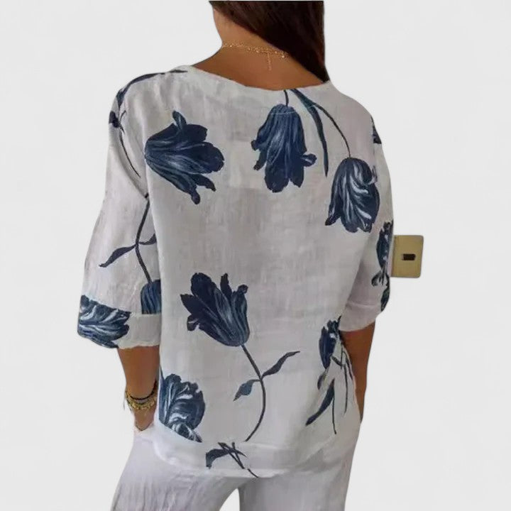 Isabel | Blouse Chic à Motif Floral pour Occasions Spéciales