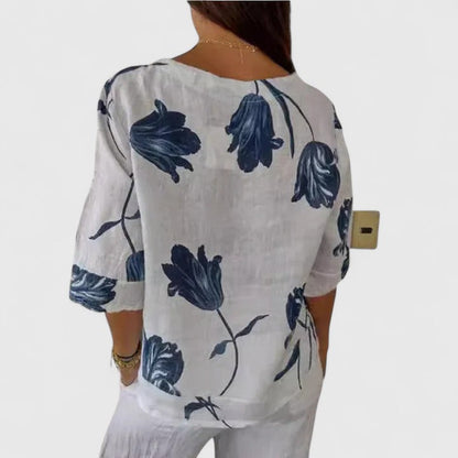 Isabel | Blouse Chic à Motif Floral pour Occasions Spéciales