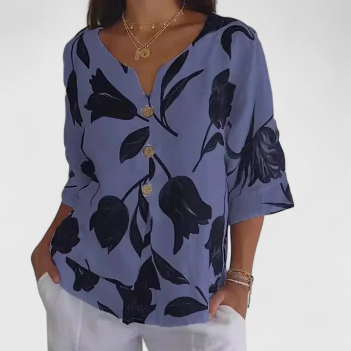 Isabel | Blouse Chic à Motif Floral pour Occasions Spéciales