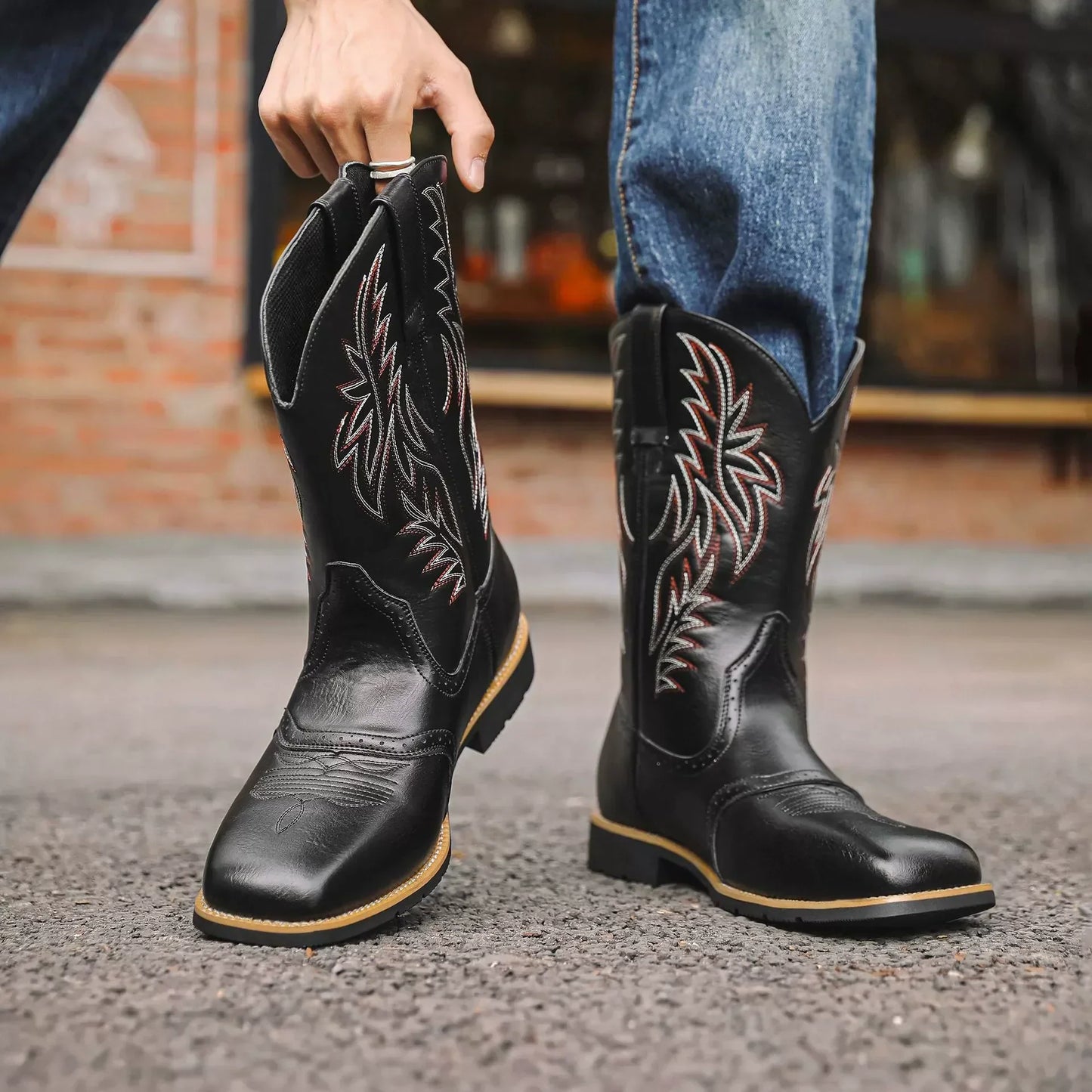 Martin | Bottes de Cowboy en Cuir de Style Western pour Hommes - Conçues pour l'Aventure