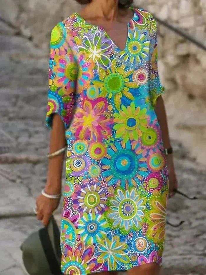 Robe Midi Florale Vibrante pour Toutes les Occasions