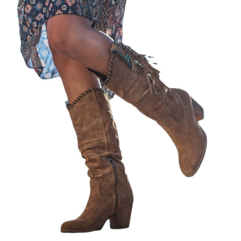 Janice - Bottes Western élégantes jusqu'au genou pour toutes les occasions