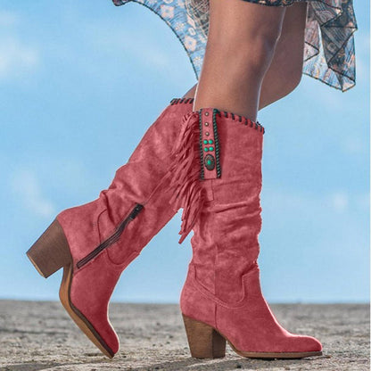 Janice - Bottes Western élégantes jusqu'au genou pour toutes les occasions