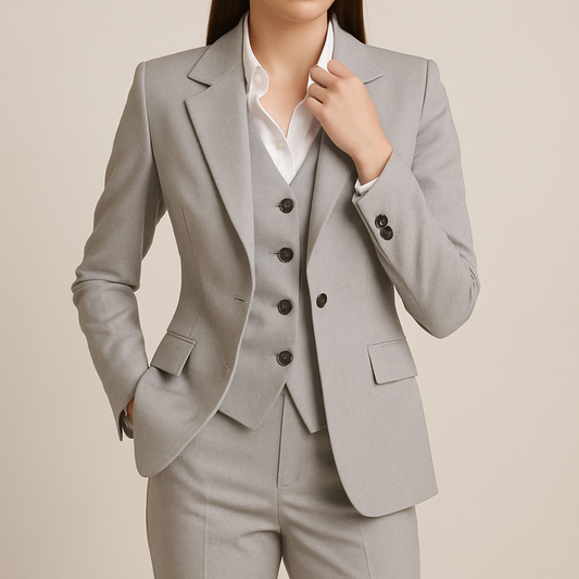 Ensemble de Costume Chic pour Femmes en 3 Pièces pour le Bureau et les Événements