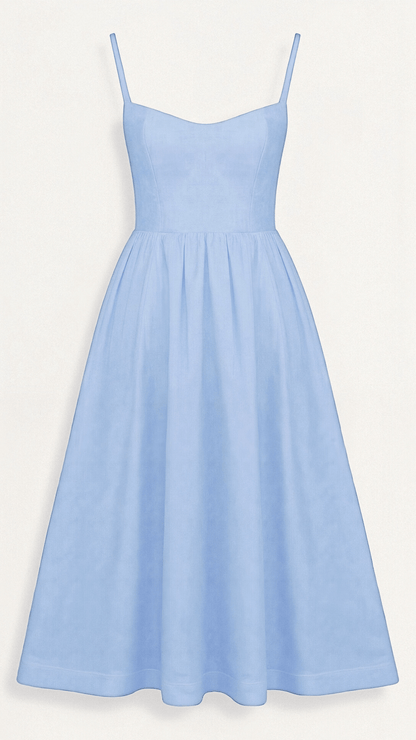 Robe Midi A-Line Style Ascot pour Occasions Spéciales