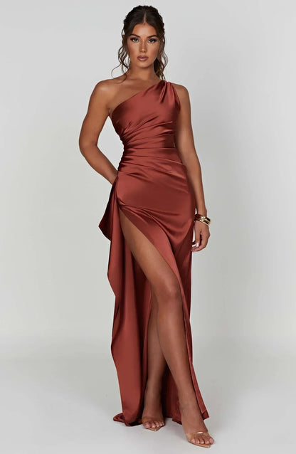 Robe Maxi Asymétrique Chic pour Soirée