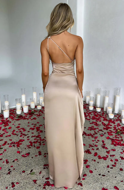 Robe Maxi Asymétrique Chic pour Soirée