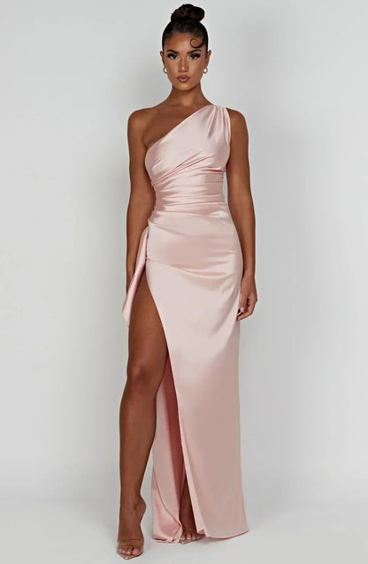 Robe Maxi Asymétrique Chic pour Soirée