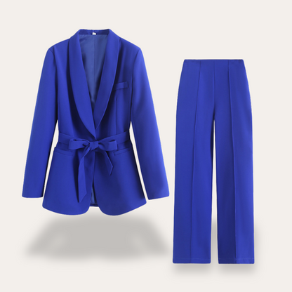 Ensemble Blazer Chic pour Femmes et Pantalons à Jambe Large pour Événements Élégants