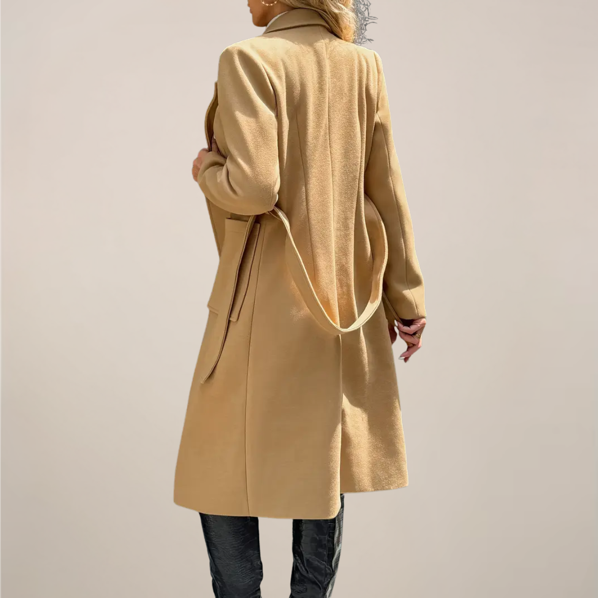 Manteau Long Ceinturé Chic pour l'Automne et l'Hiver
