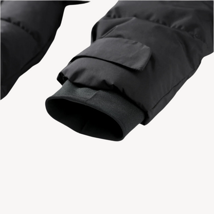 Veste Puffer Noire Isolée pour Femmes avec Ceinture - Idéale pour le Plein Air