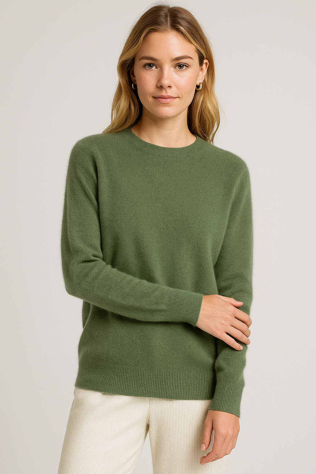 Pull en Tricot Classique à Col Rond pour Femmes pour Toutes les Occasions