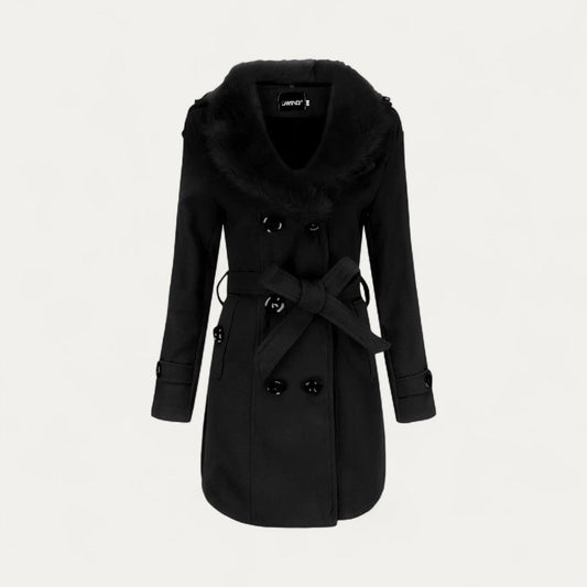 Manteau Trench Chic en Fourrure Synthétique pour Femmes