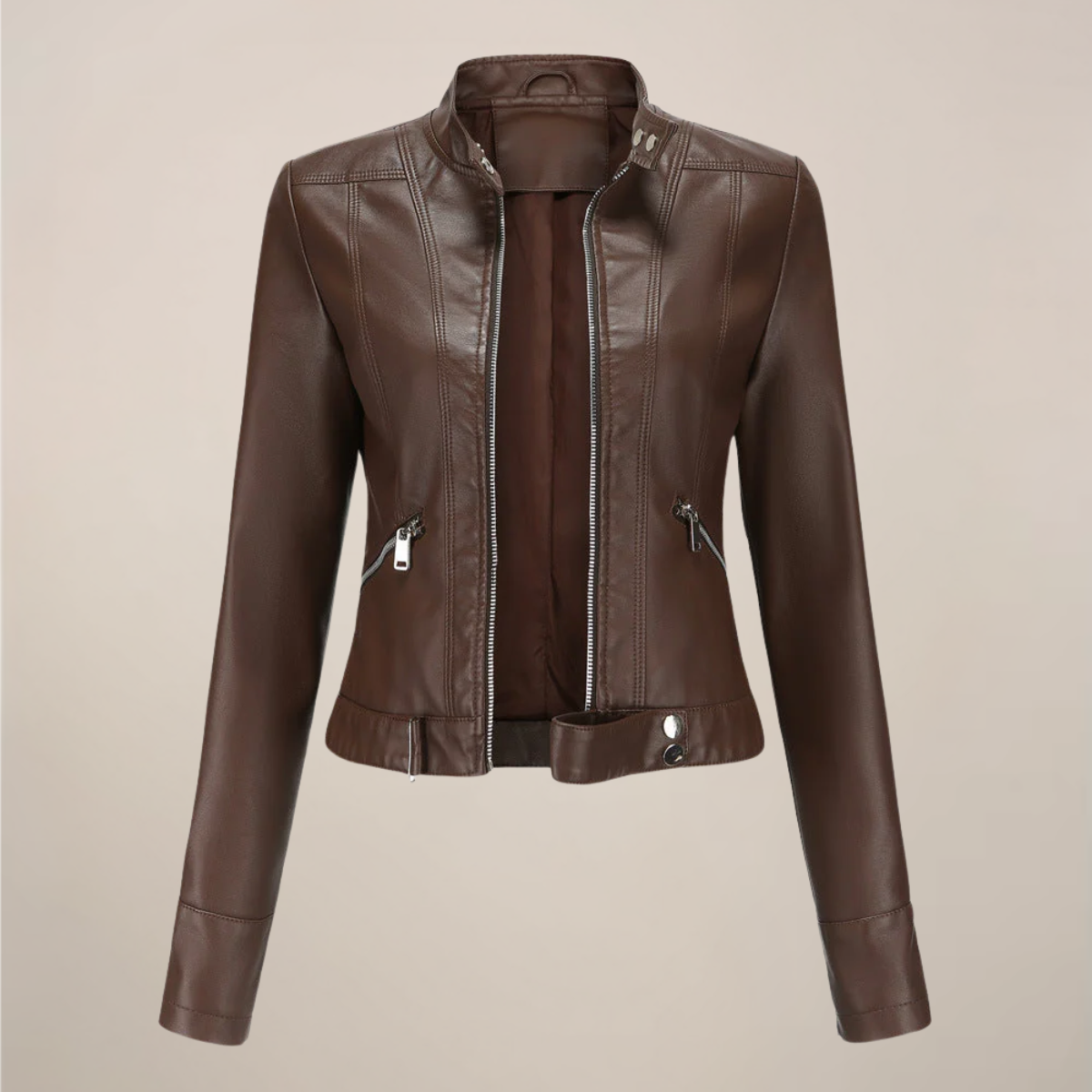 Veste de Biker en Similicuir Chic pour un Style Quotidien
