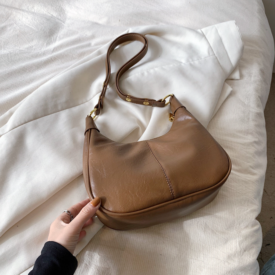 Sac Hobo Chic avec Fermeture Éclair et Bandoulière Ajustable