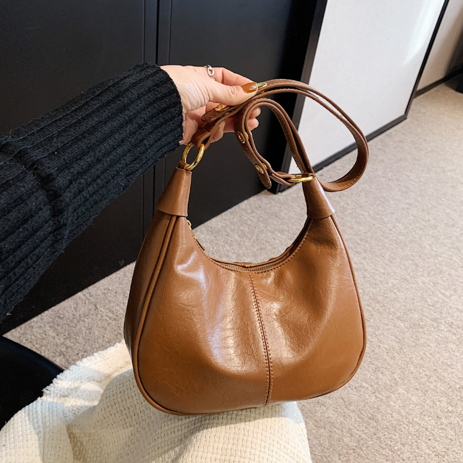 Sac Hobo Chic avec Fermeture Éclair et Bandoulière Ajustable