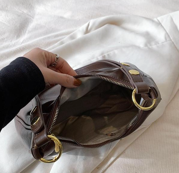 Sac Hobo Chic avec Fermeture Éclair et Bandoulière Ajustable