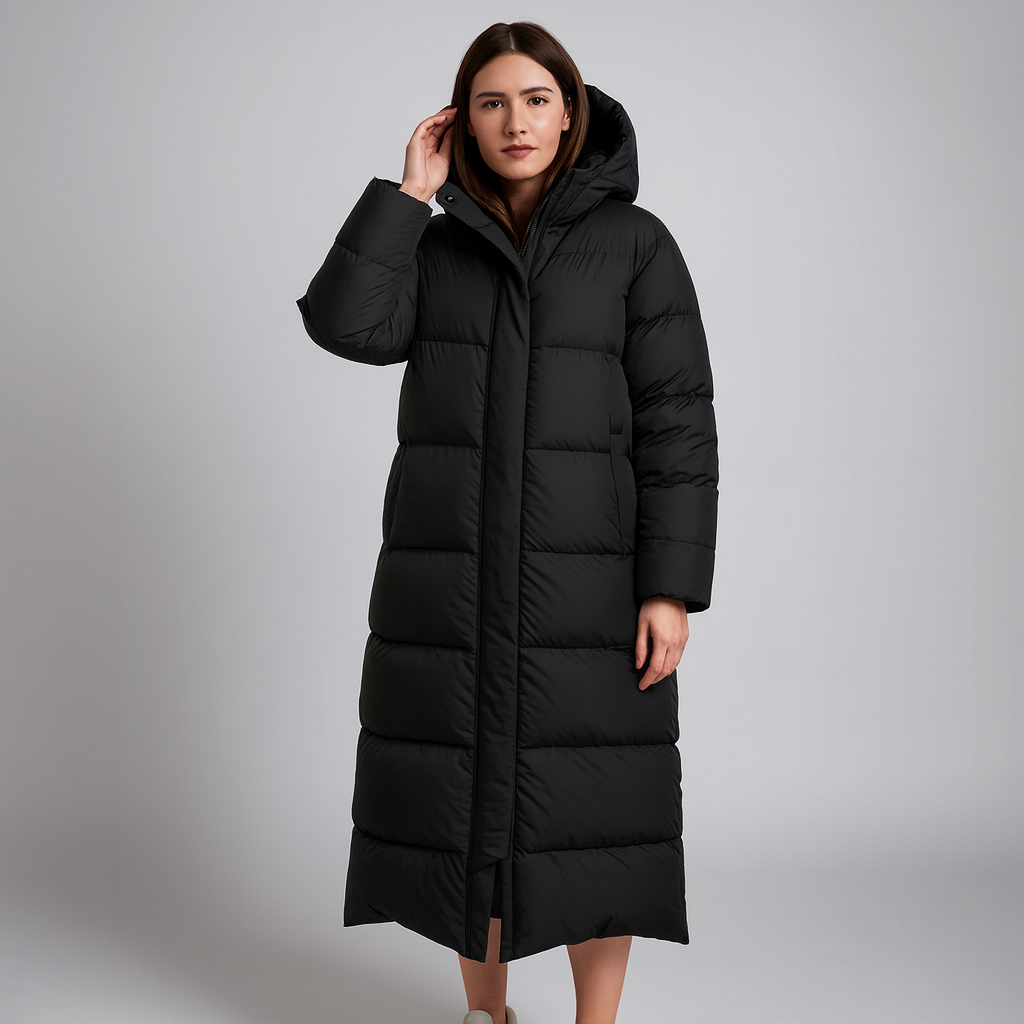 Manteau Puffer Maxi à Capuche pour Femmes – Idéal pour le Temps Froid