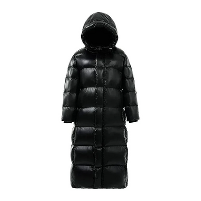 Veste d'Hiver Maxi Matelassée à Capuche pour Femmes