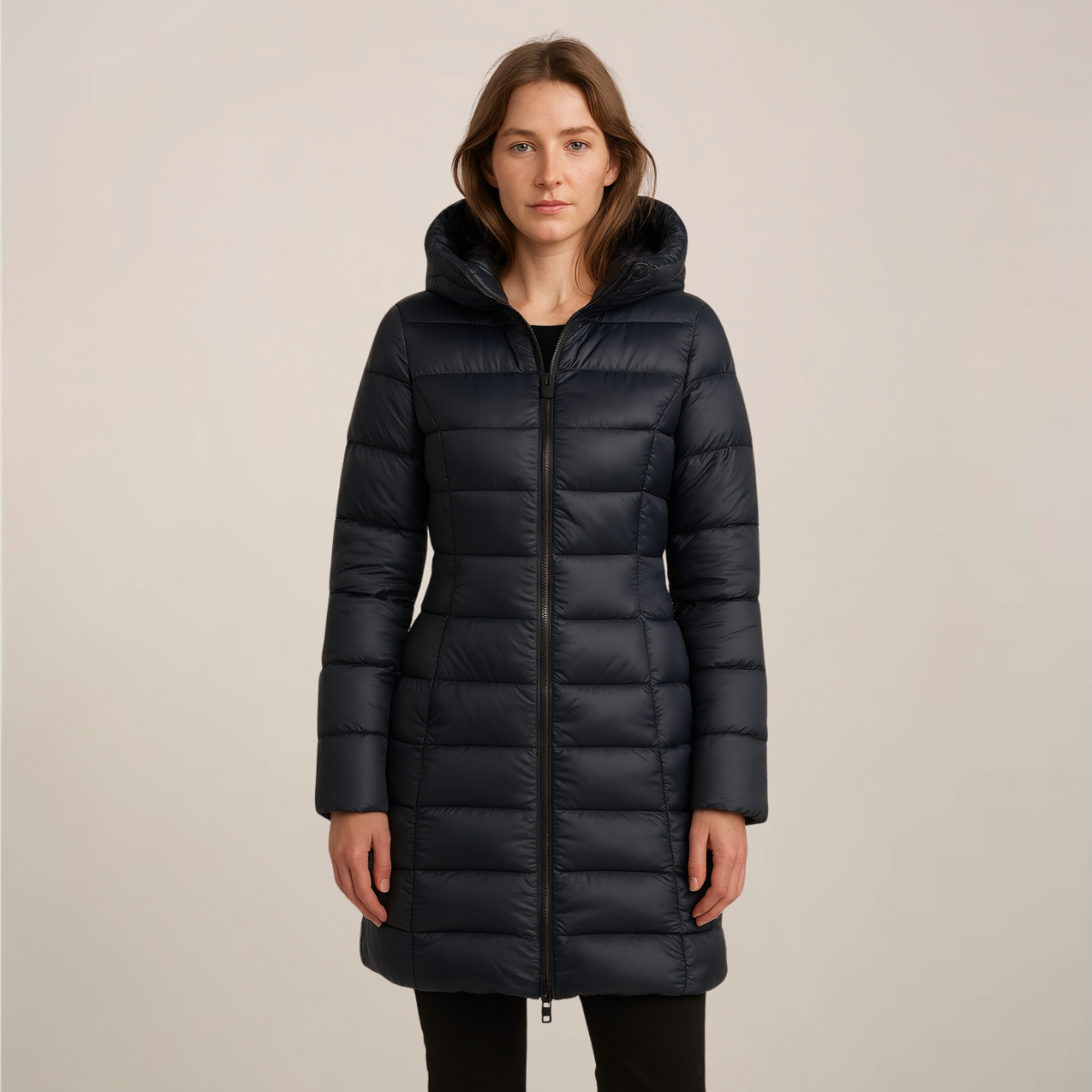 Veste longue matelassée à capuche pour femmes pour les aventures d'hiver