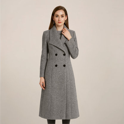 Manteau Trench Long pour Femmes – Style Chic à Double Boutonnage pour Toutes les Occasions