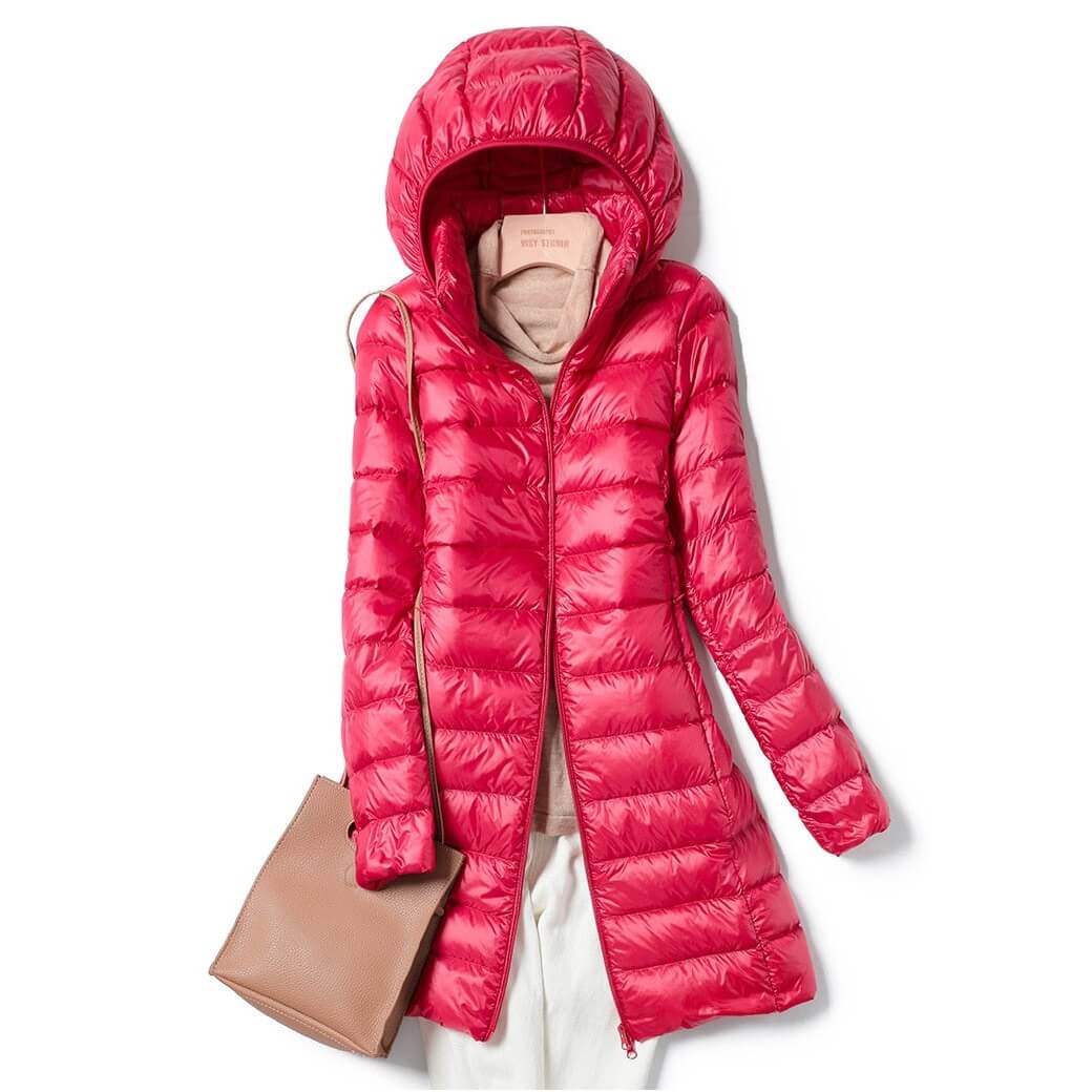 Veste Puffer Longue à Capuche pour Femmes - Style Matelassé pour l'Hiver