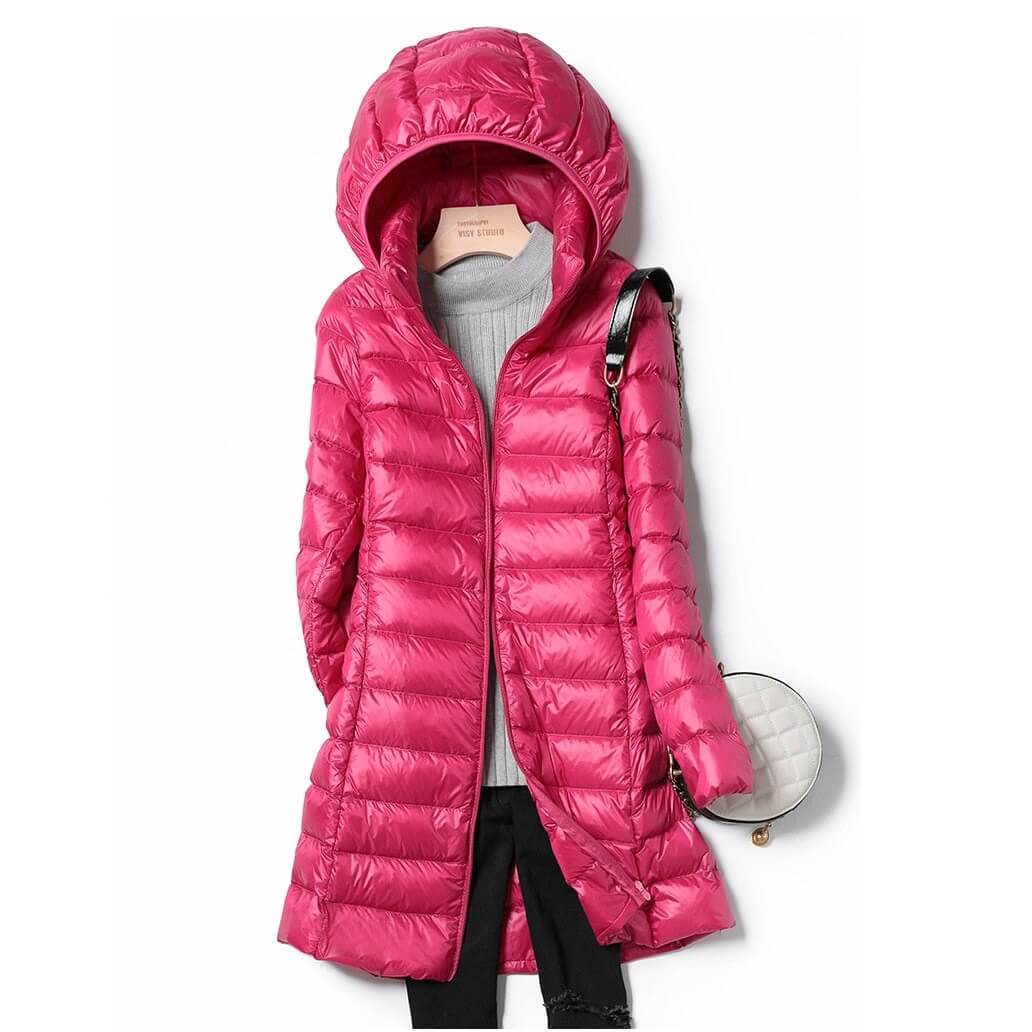 Veste Puffer Longue à Capuche pour Femmes - Style Matelassé pour l'Hiver