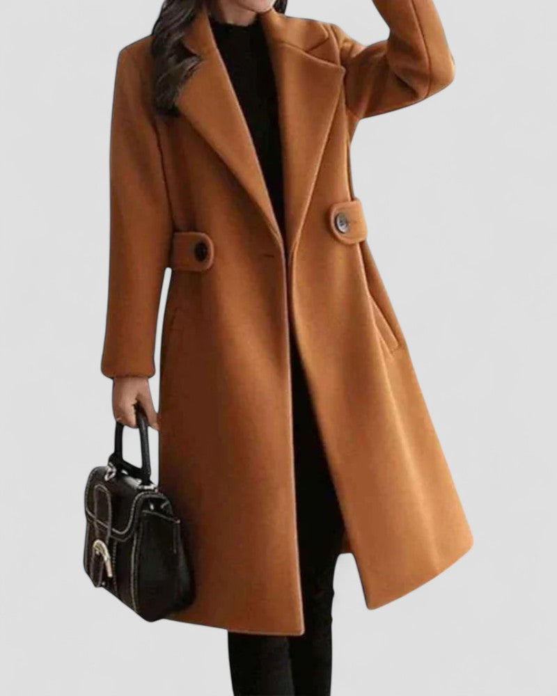 Manteau Maxi Femme avec Col Revers – Vêtements d'extérieur Élégants pour Toutes les Saisons