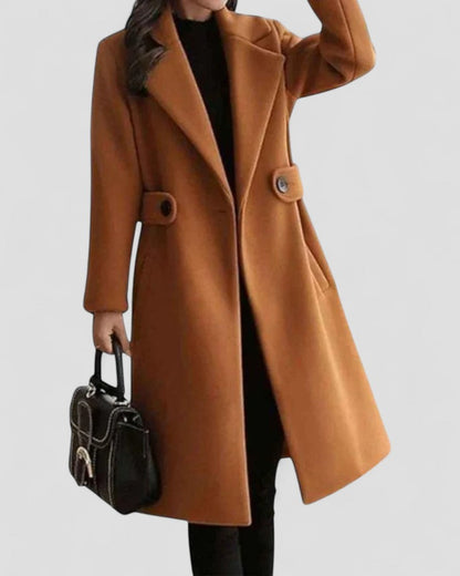Manteau Maxi Femme avec Col Revers – Vêtements d'extérieur Élégants pour Toutes les Saisons