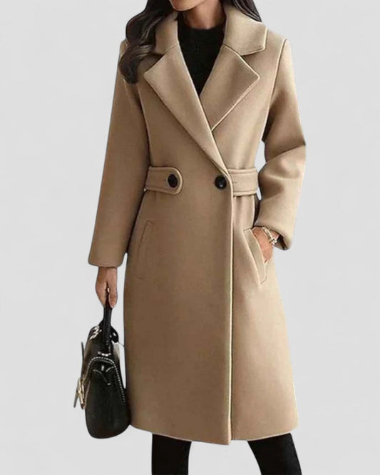 Manteau Maxi Femme avec Col Revers – Vêtements d'extérieur Élégants pour Toutes les Saisons