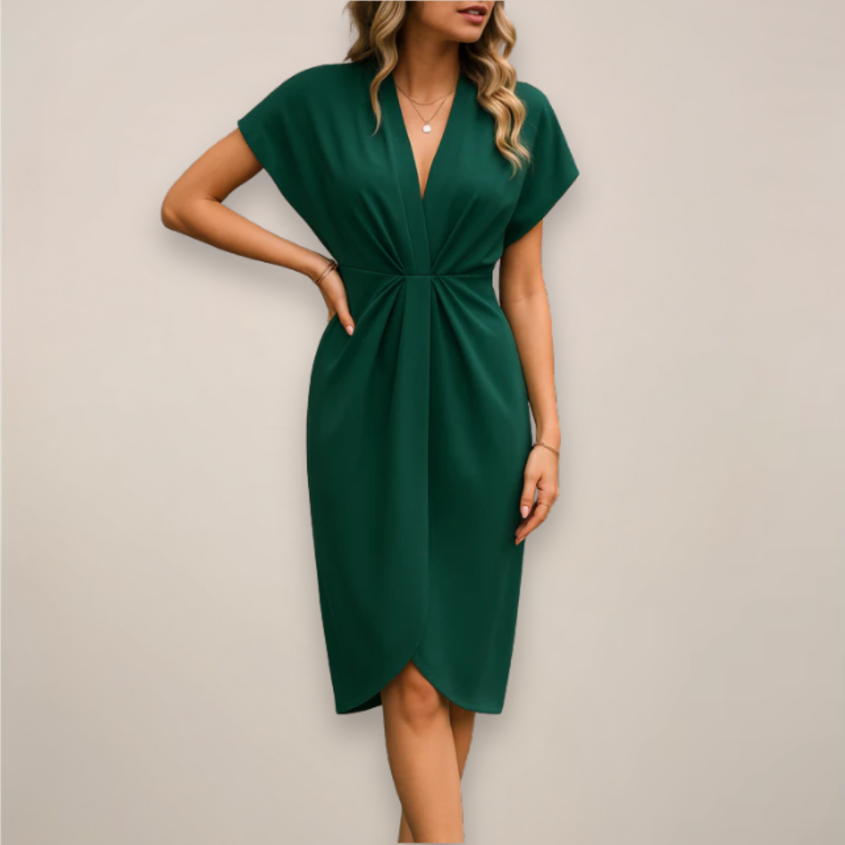Robe Midi Chic à Enveloppe pour Chaque Événement