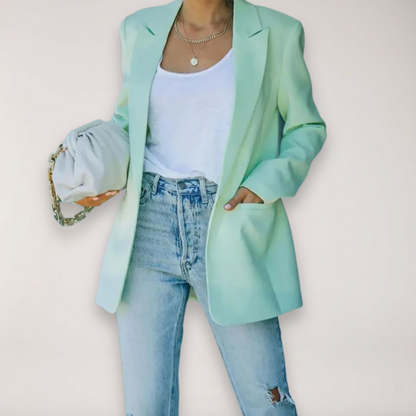 Blazer Oversized Chic pour Femmes - Veste à Revers Élégante pour le Bureau et les Soirées