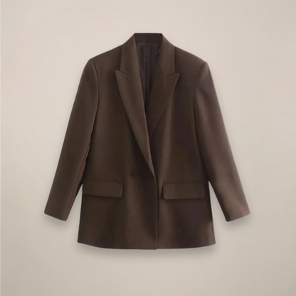 Blazer Chic Oversized à Double Boutonnage pour l'Automne/Hiver